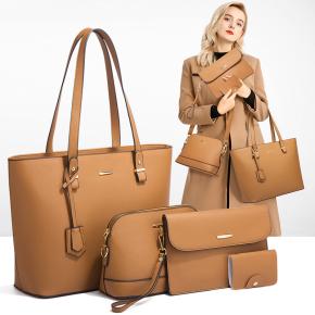 Fashion handbag sets large capacity leather tote bag manufacture