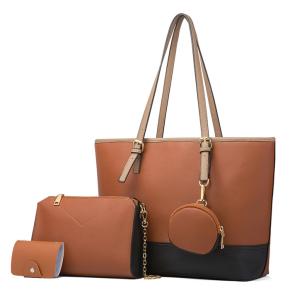 Fashion leather handbag sets 3 tote bags sets for women