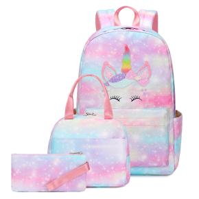  Amazon hot school bag color-changing large capacity three sets of backpack