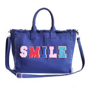 High quality canvas bag tassel handbag customize logo