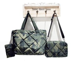 Comfortable Light weight puffer handbag sets puffer tote bag