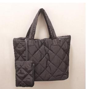 Hot sell puffer handbags sets tote bag for winter