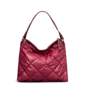 Red color puffer bags fashion trending puffer handbags