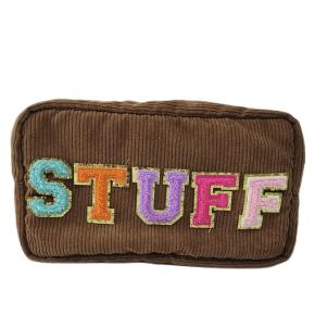 Corduroy Embroidery Makeup Bag