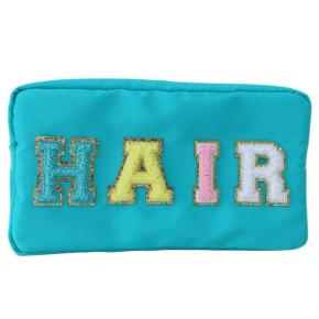 Nylon Embroidery Letter Cosmetic Bag