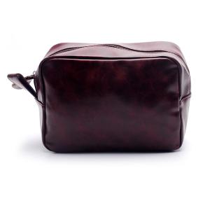 PU leather travel wash bag