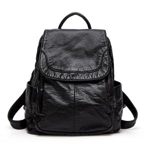 Soft leather backpack